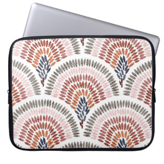 Housse Pour Ordinateur Portable Motif sans fil ondulé. Design Seigaiha en polka do