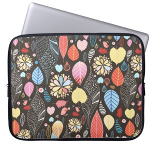 Housse Pour Ordinateur Portable Motif sans soudure à l'automne avec des feuilles