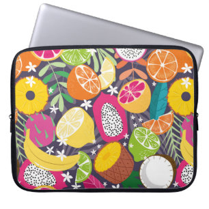 Housse Pour Ordinateur Portable Motif sans soudure, collection de tropi exotiques