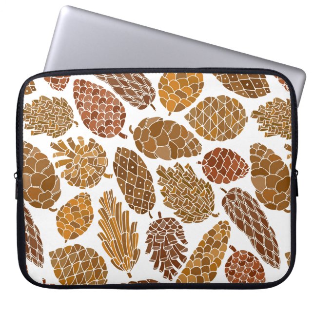 Housse Pour Ordinateur Portable Motif sans soudure cônes de pin (Devant)