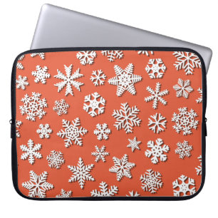 Housse Pour Ordinateur Portable Motif sans soudure de Noël de flocons de neige ave