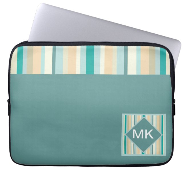 Housse Pour Ordinateur Portable Motif Seashore Stripes (Devant)