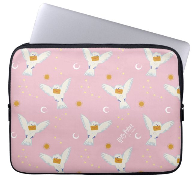 Housse Pour Ordinateur Portable Motif Solstice Hedwig Rose (Devant)