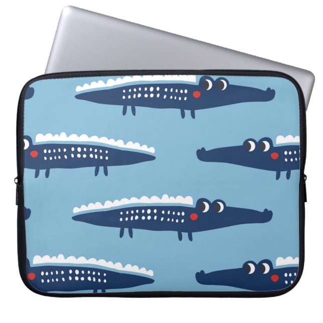 Housse Pour Ordinateur Portable Motif transparent avec crocodiles (Devant)