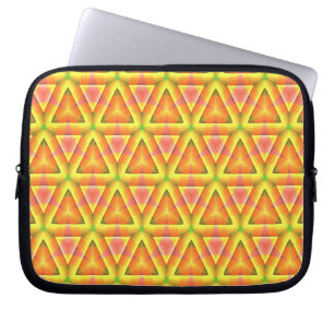 Housse Pour Ordinateur Portable Motif Triangle Jaune Doré