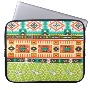 Housse Pour Ordinateur Portable Motif tribal transparent avec éléments géométrique