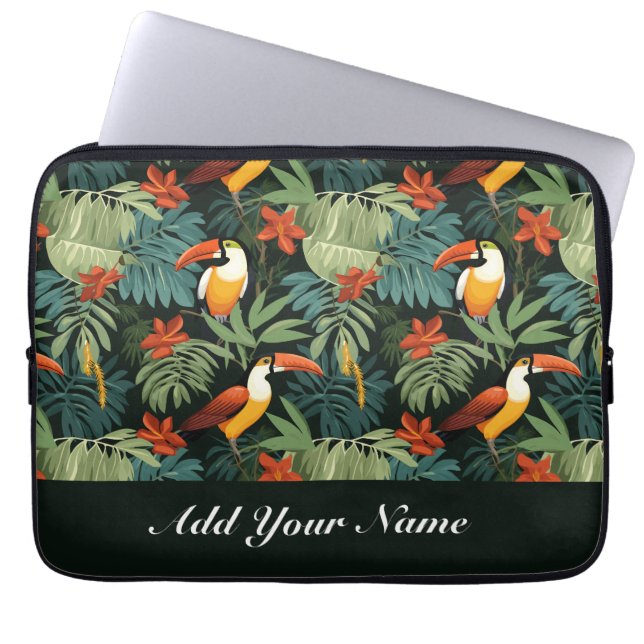 Housse Pour Ordinateur Portable Motif tropical Toucan (Devant)