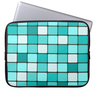 Housse Pour Ordinateur Portable Motif turquoise de tuile de mosaïque de joli Aqua