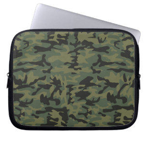 Housse Pour Ordinateur Portable Motif vert de camo