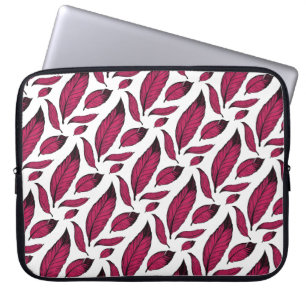 Housse Pour Ordinateur Portable Motif vibrant de plume rose