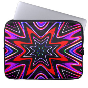 Housse Pour Ordinateur Portable Motif Vibrant Néo-Lumière Coloré