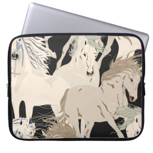 Housse Pour Ordinateur Portable Motif vintage sans soudure à cheval Galloping. CAR