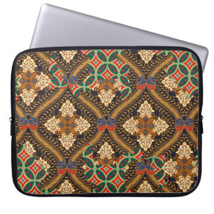 Housse Pour Ordinateur Portable motifs batik indonésiens avec plan très distinctif
