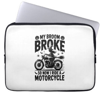 Housse Pour Ordinateur Portable Moto à cheval sorcière Halloween
