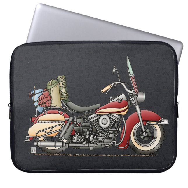 Housse Pour Ordinateur Portable Moto mignonne (Devant)