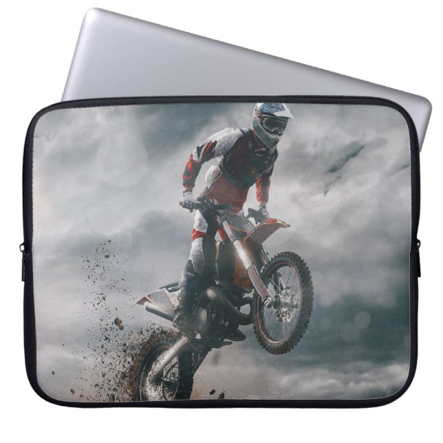 Housse Pour Ordinateur Portable Motocross Rider (Devant)