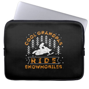 Housse Pour Ordinateur Portable Motoneige - Cool Grands-Pères Pilotent des Motonei