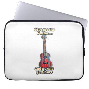 Housse Pour Ordinateur Portable mots de guitare positifs pour les amateurs de guit