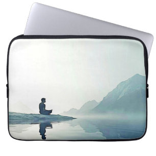 Housse Pour Ordinateur Portable Mountain Zen Conception pacifique de méditation