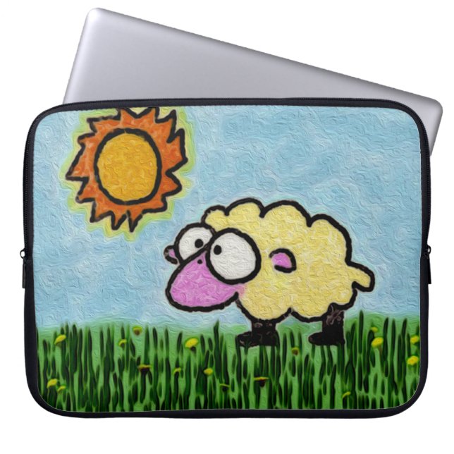 Housse Pour Ordinateur Portable Moutons ensoleillés (Devant)