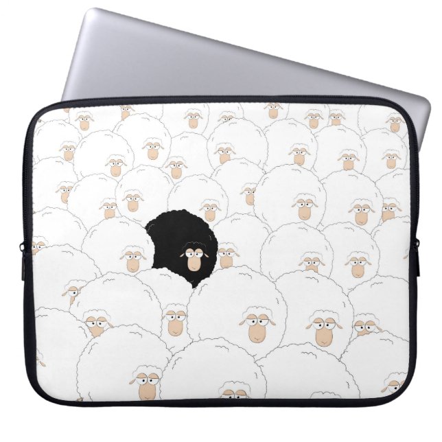 Housse Pour Ordinateur Portable Moutons noirs (Devant)