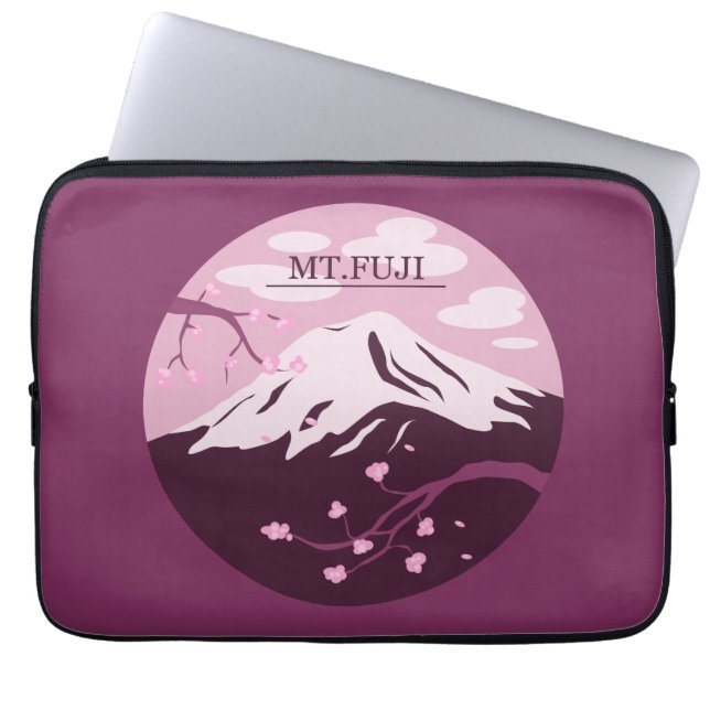 Housse Pour Ordinateur Portable Mt. Fuji (rose) (Devant)