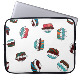Housse Pour Ordinateur Portable Muffin. Joyeux arrière - plan de cupcake d'anniver