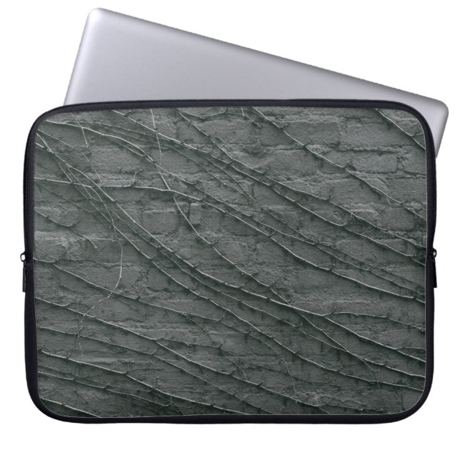 Housse Pour Ordinateur Portable Mur de brique peinte en gris (Devant)