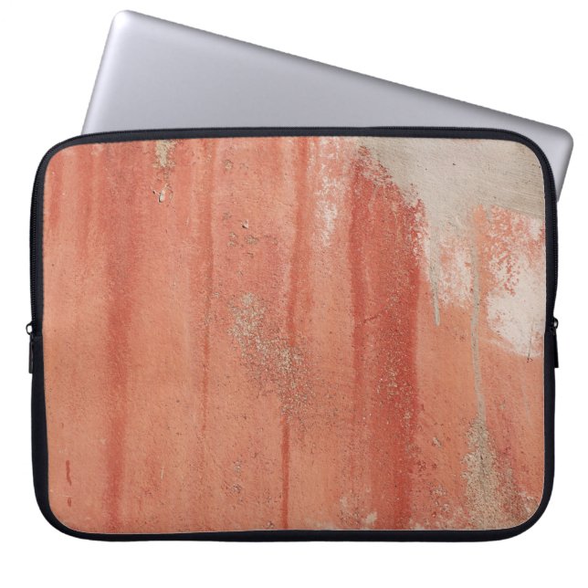 HOUSSE POUR ORDINATEUR PORTABLE MUR PEINT ROUGE ET BLANC (Devant)