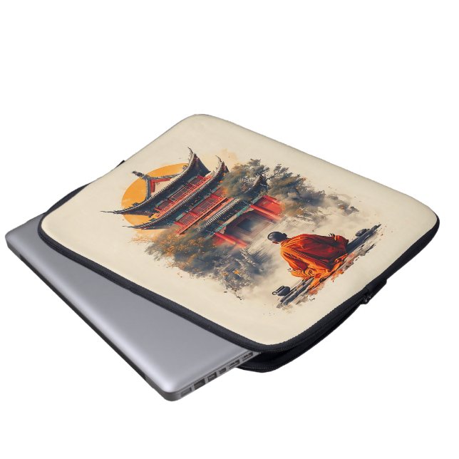 Housse Pour Ordinateur Portable Murmures de la Pagode (Devant bas)