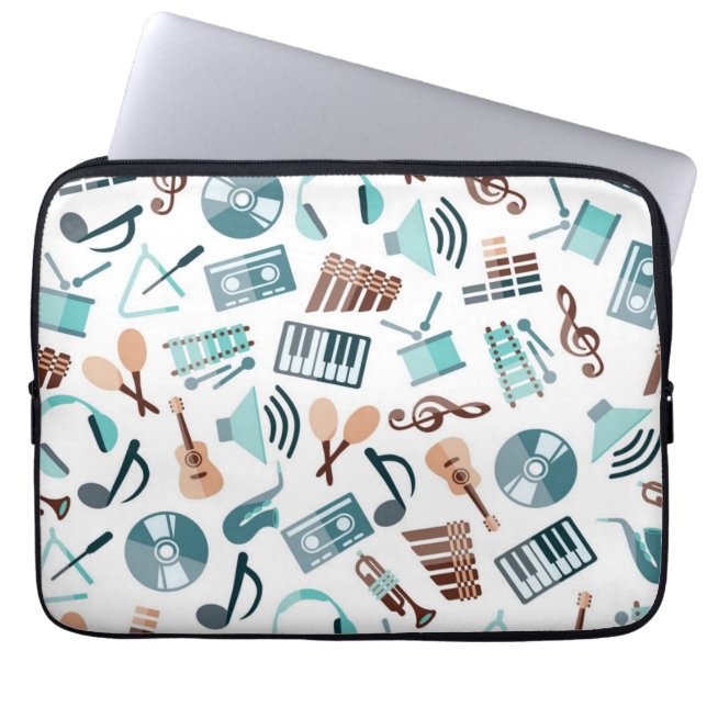 Housse Pour Ordinateur Portable Music pattern (Devant)