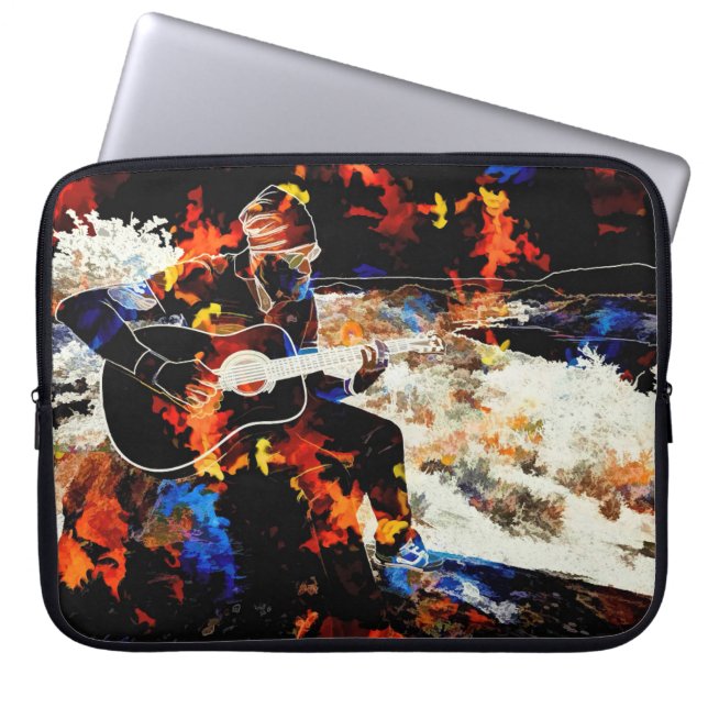 Housse Pour Ordinateur Portable Musicien (Devant)