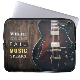 Housse Pour Ordinateur Portable Musique Art Music Speaks