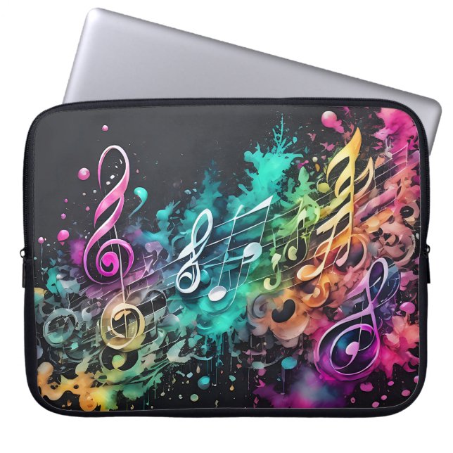 Housse Pour Ordinateur Portable musique graffiti (Devant)