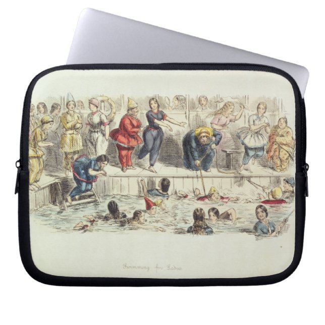 Housse Pour Ordinateur Portable Nageant pour des dames, 1844 (litho) (Devant)