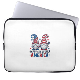 Housse Pour Ordinateur Portable Nains Patriotiques Bonne Fête du 4 Juillet America