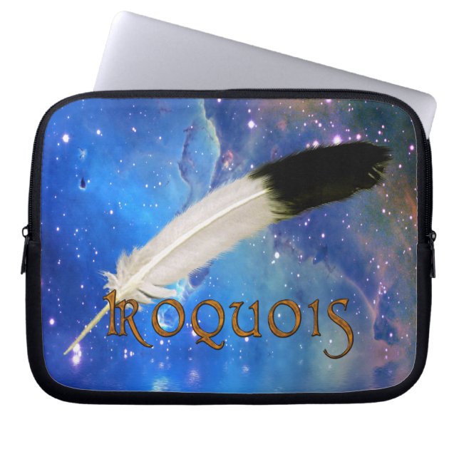 Housse Pour Ordinateur Portable Nation IROQUOIS & Feather Space Portable (Devant)