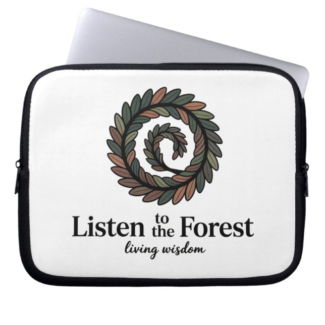 Housse Pour Ordinateur Portable Nature Spiral Artwork & Wisdom Quote (Devant)