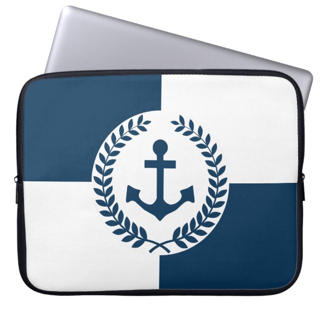 Housse Pour Ordinateur Portable Nautical themed design (Devant)