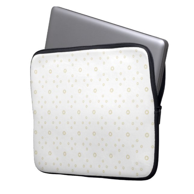 Housse Pour Ordinateur Portable Navy | Tournesol Zinnia Doré (devant gauche)