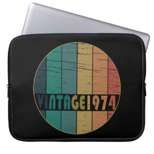Housse Pour Ordinateur Portable Né en 1974 cadeau d'anniversaire vintage