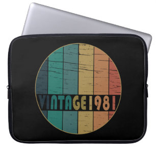 Housse Pour Ordinateur Portable Né en 1981 anniversaire vintage