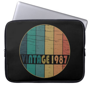 Housse Pour Ordinateur Portable né en 1987 cadeau d'anniversaire vintage