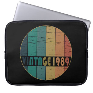 Housse Pour Ordinateur Portable Né en 1989 cadeau d'anniversaire vintage