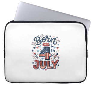 Housse Pour Ordinateur Portable Né le 4 juillet Patriote Enfant Conception de T-sh