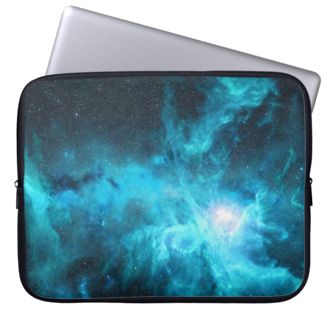 Housse Pour Ordinateur Portable nébuleuse orientale, lumière bleue, astronomie. (Devant)