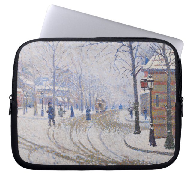 Housse Pour Ordinateur Portable Neige, Boulevard de Clichy, Paris, 1886 (Devant)
