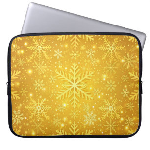 Housse Pour Ordinateur Portable Neige dorée