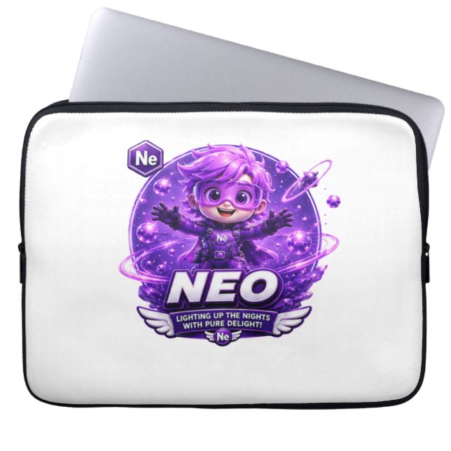 Housse Pour Ordinateur Portable Néon ATOMIVRA (Devant)