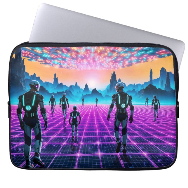 Housse Pour Ordinateur Portable Neon Dreamscape (Devant)